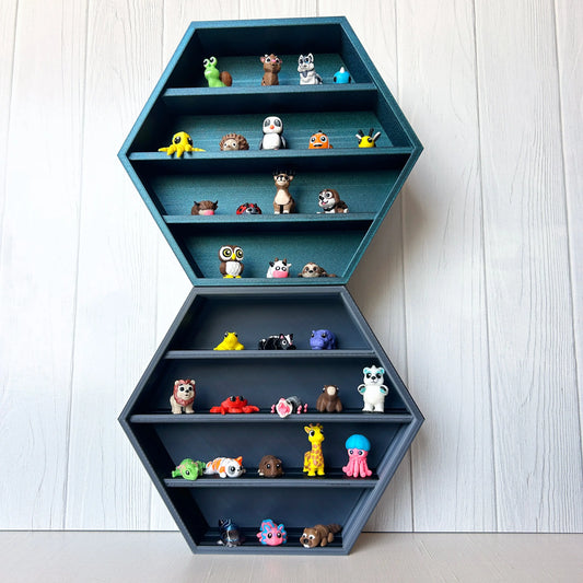 3D Hexagon Shelf for Tiny Treasures (Fits Items Under 1.5") MadebyEm3D