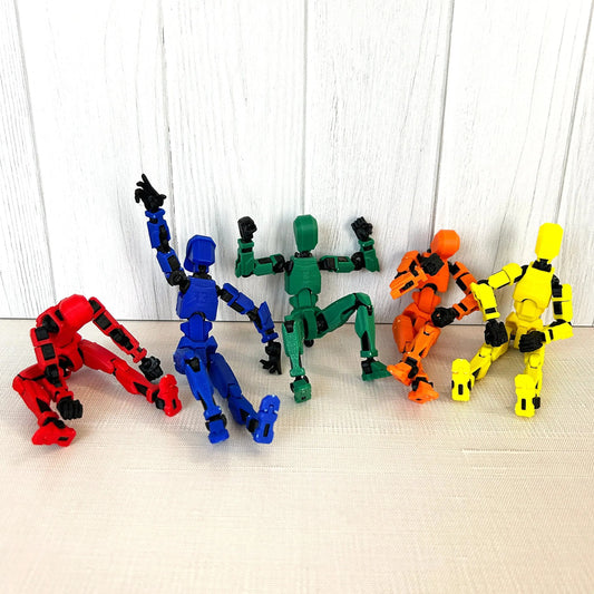 DIY Poseable Action Figure Kit | Dummy 13 | 5 Colors: Red, Orange, Yellow, Green, Blue MadebyEm3D