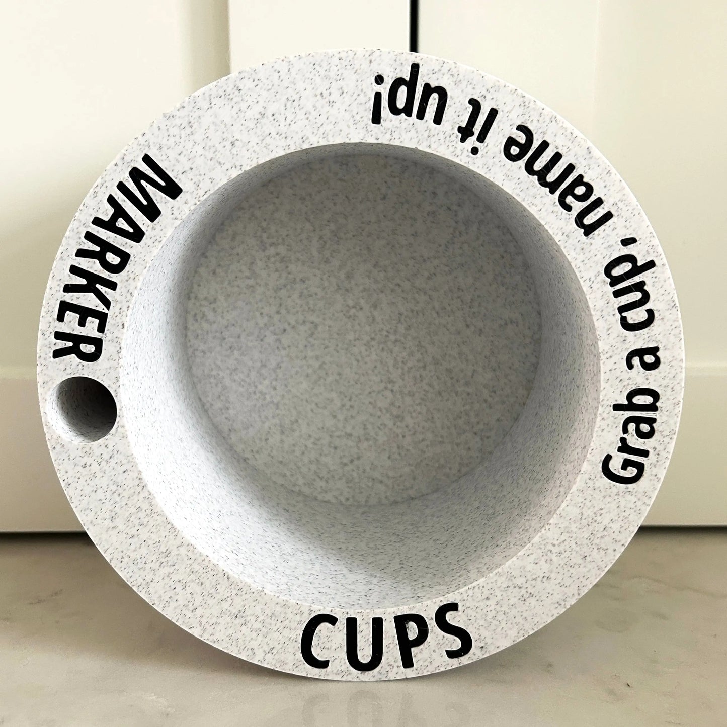 Reusable Cup Holder with Marker Slot (Write Names on Cups) - MadebyEm3D