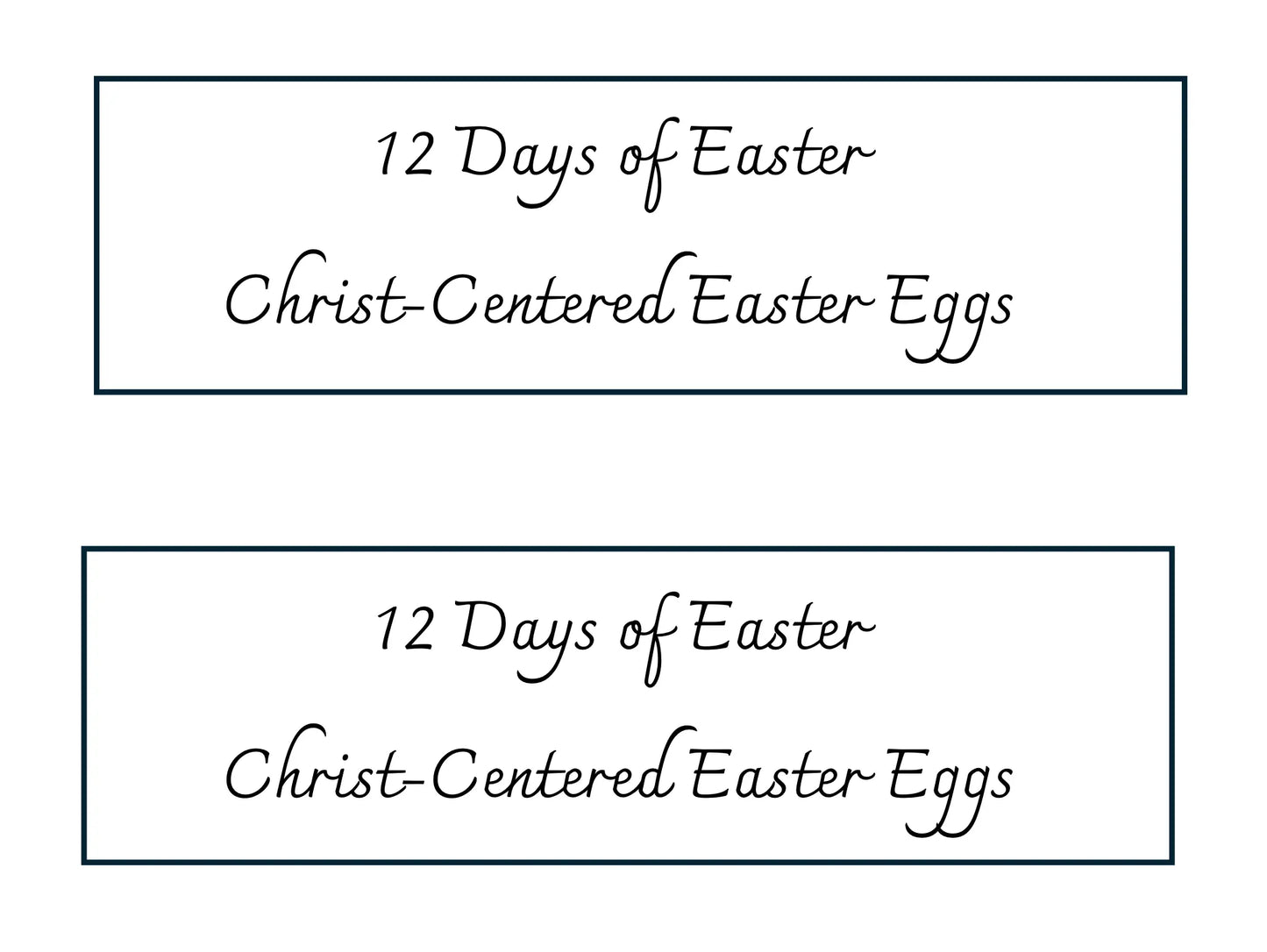 Christ-Centered Easter 3D Egg Inserts