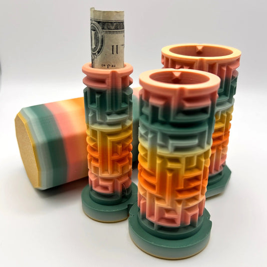 Tahitian Sunset 3D Printed Nested Maze Puzzle Box(Matte/Chalky Texture) Made by Em 3D