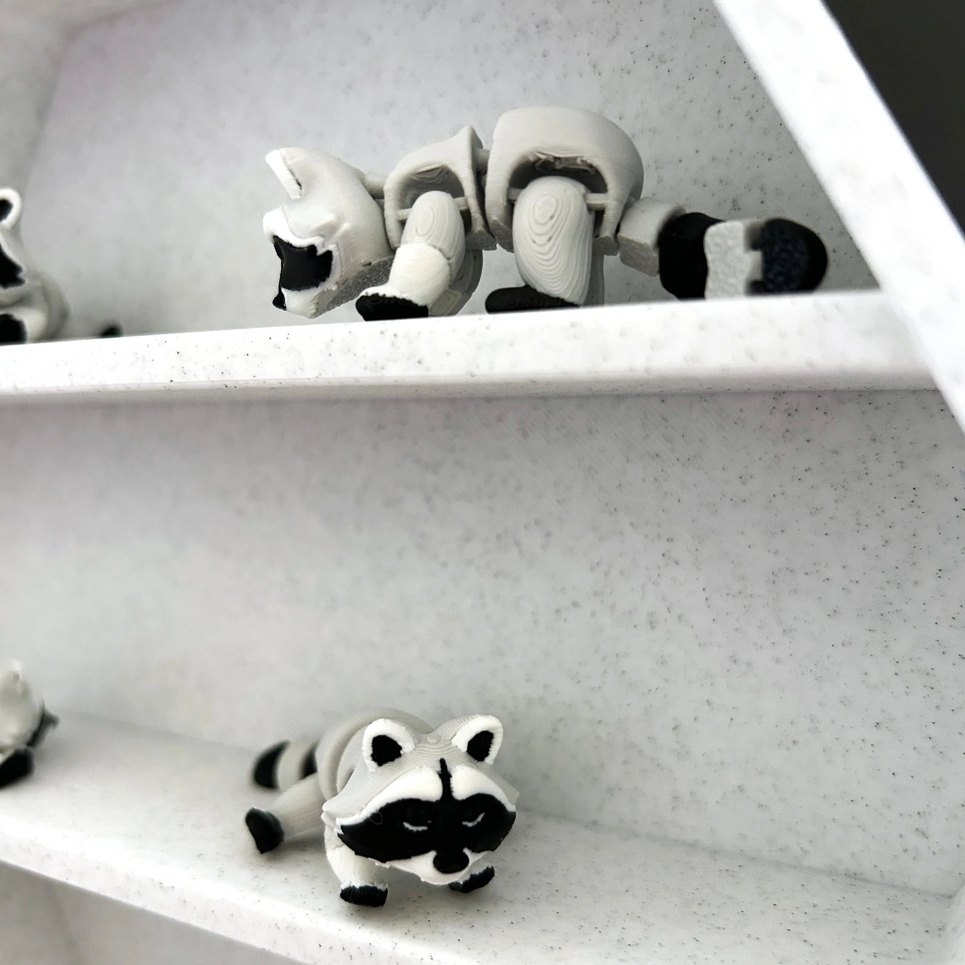 3D Raccoon Tiny Treasure – Individual Mini 3D Prints for Hexagon Shelf Display MadebyEm3D