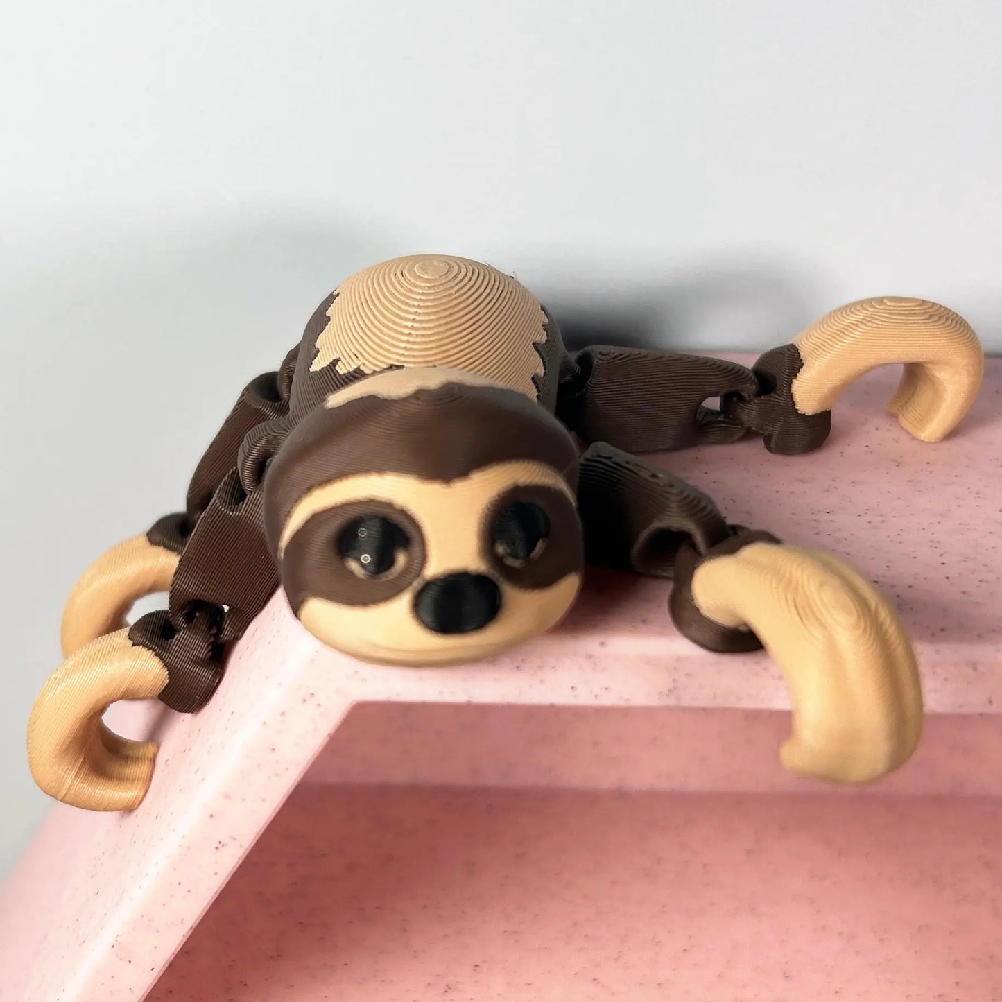 3D Sloth Tiny Treasure – Individual Mini 3D Prints for Hexagon Shelf Display MadebyEm3D