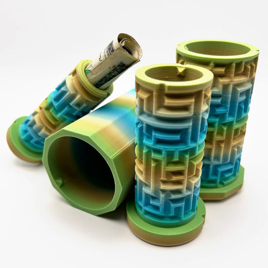 Beach Vacation 3D Printed Nested Maze Puzzle Box (Matte/Chalky Texture) Made by Em 3D