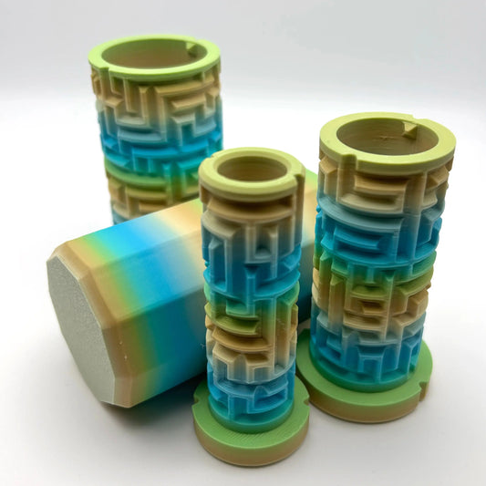 Beach Vacation 3D Printed Nested Maze Puzzle Box (Matte/Chalky Texture) Made by Em 3D