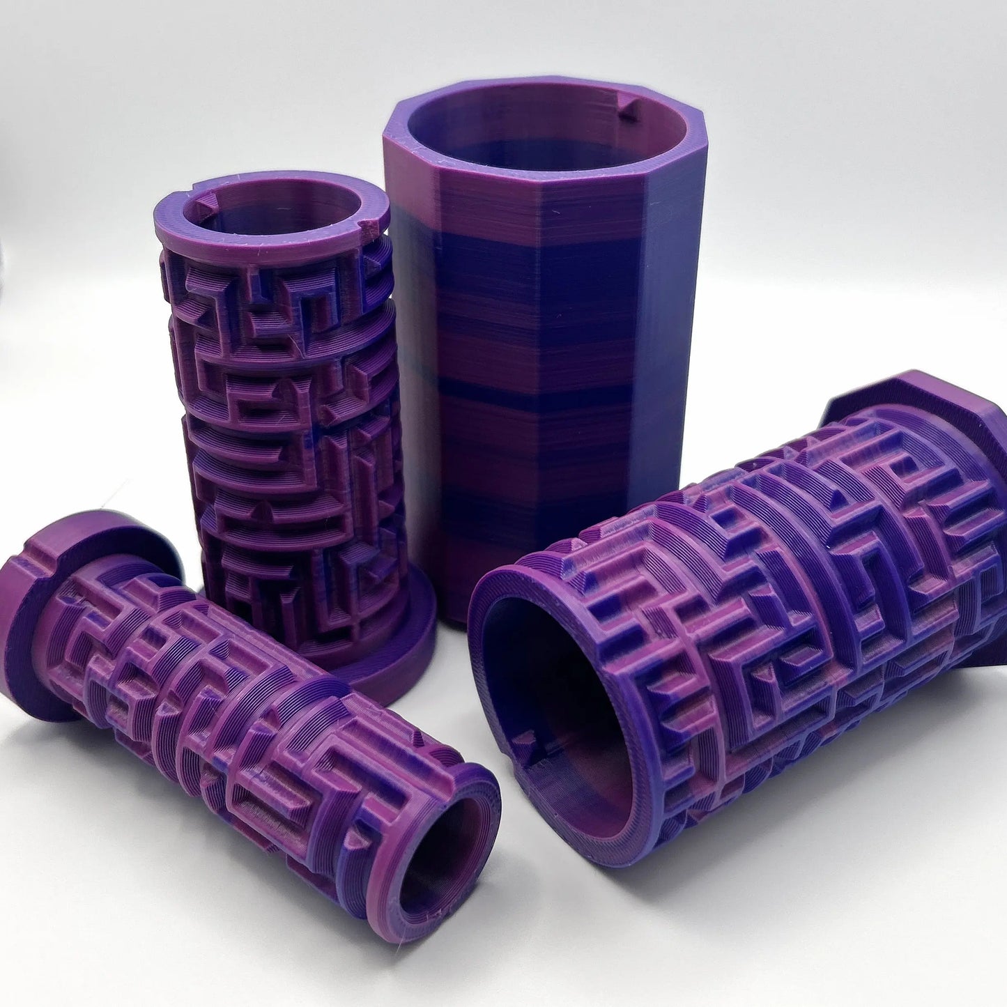 Blue/Purple Swirl 3D Printed Nested Maze Puzzle Box Made by Em