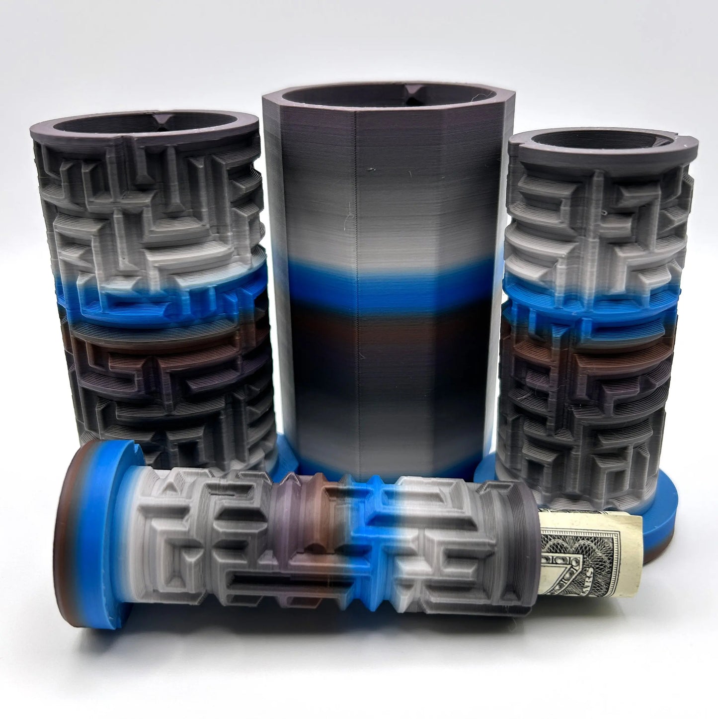 Desert Sunset 3D Printed Nested Maze Puzzle Box (Matte/Chalky Texture) Made by Em 3D
