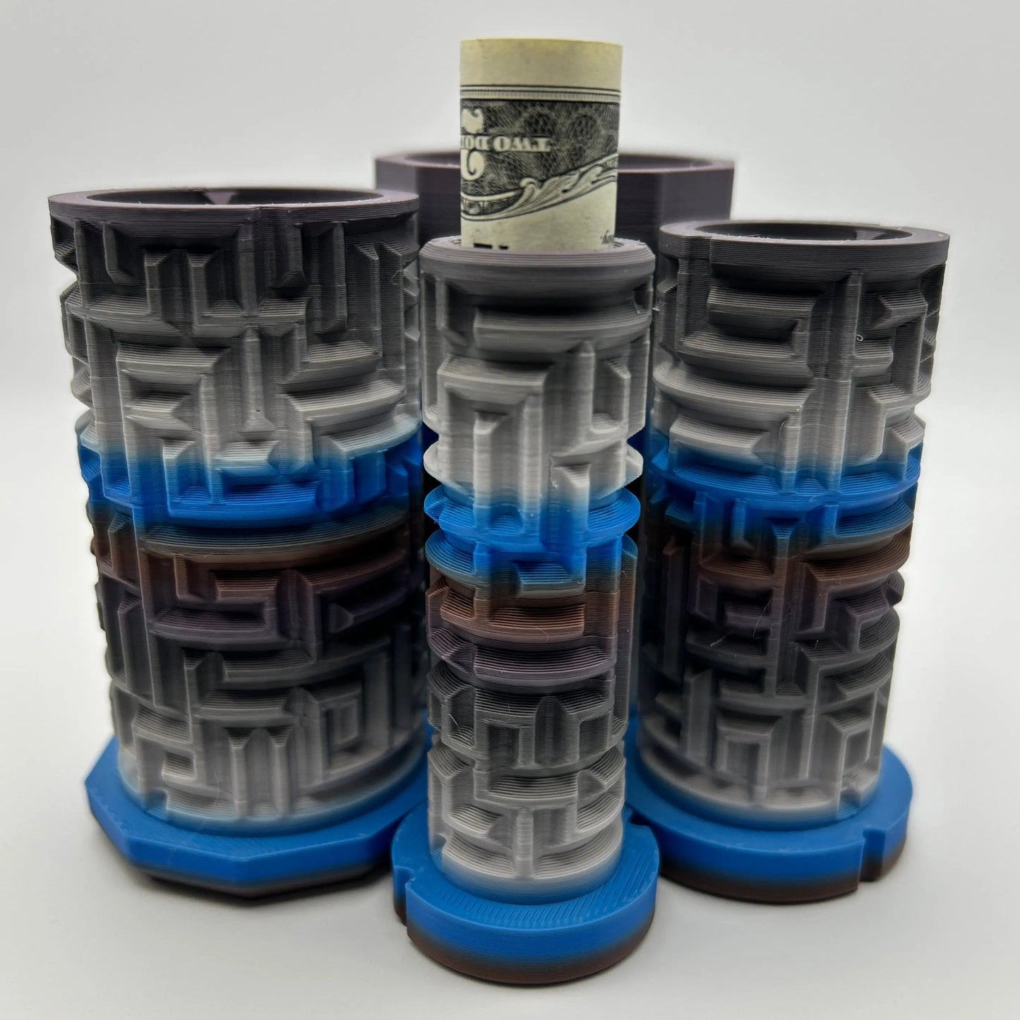Desert Sunset 3D Printed Nested Maze Puzzle Box (Matte/Chalky Texture) Made by Em 3D