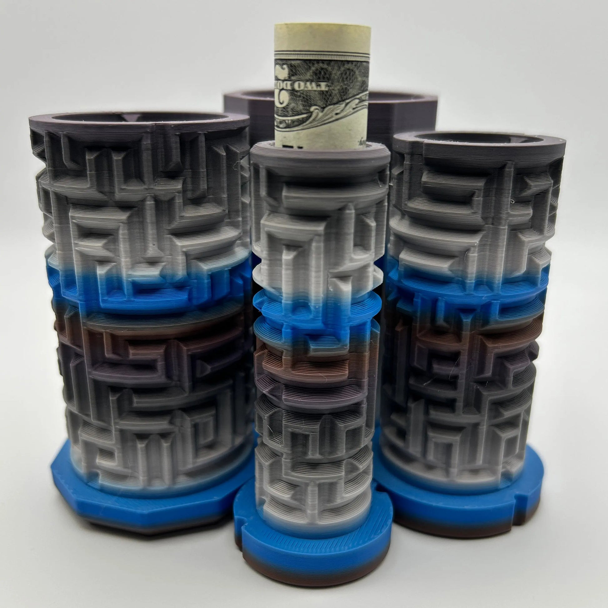 Desert Sunset 3D Printed Nested Maze Puzzle Box (Matte/Chalky Texture) Made by Em 3D