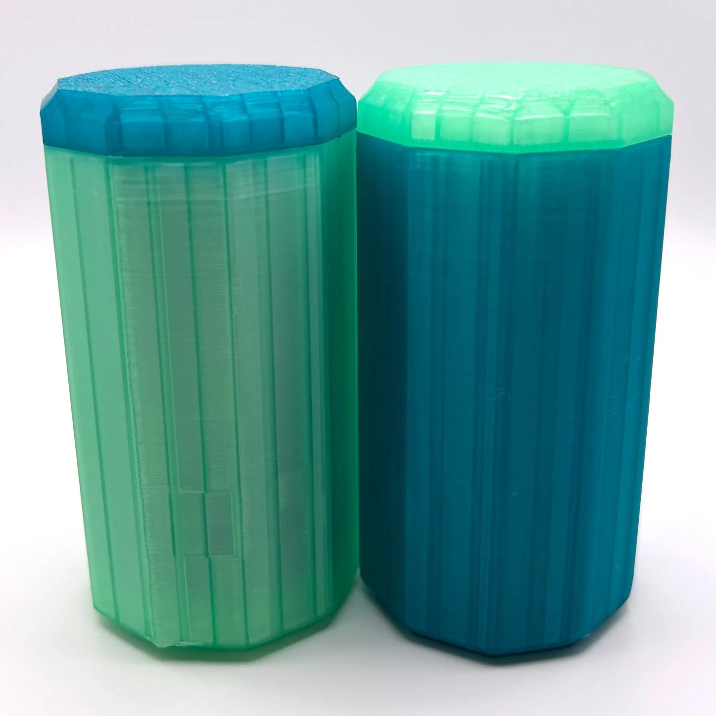 Green/Blue Translucent 3D Printed Nested Maze Puzzle Box