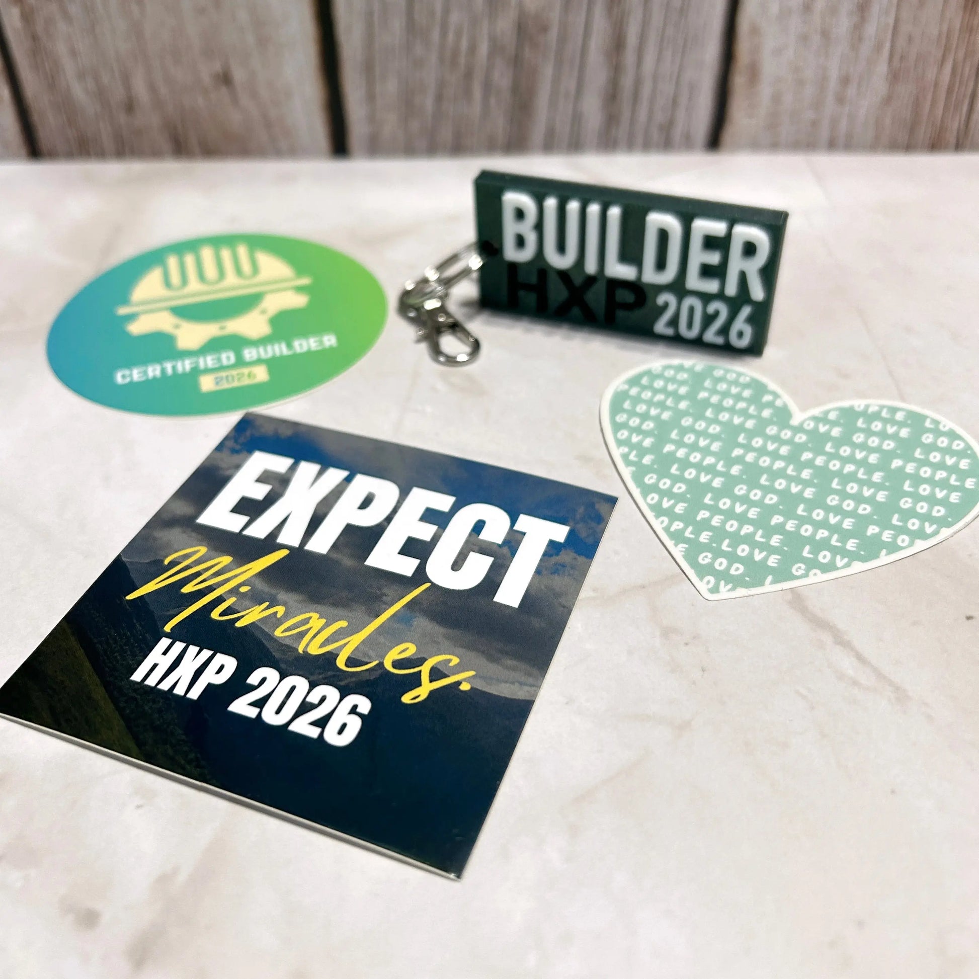 HXP 2026 Bundle: Stickers & Keychain (Bonus Sticker Included) MadebyEm3D