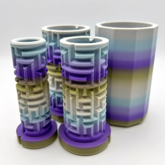 Mellow Vibes 3D Printed Nested Maze Puzzle Box (Matte/Chalky Texture) Made by Em 3D