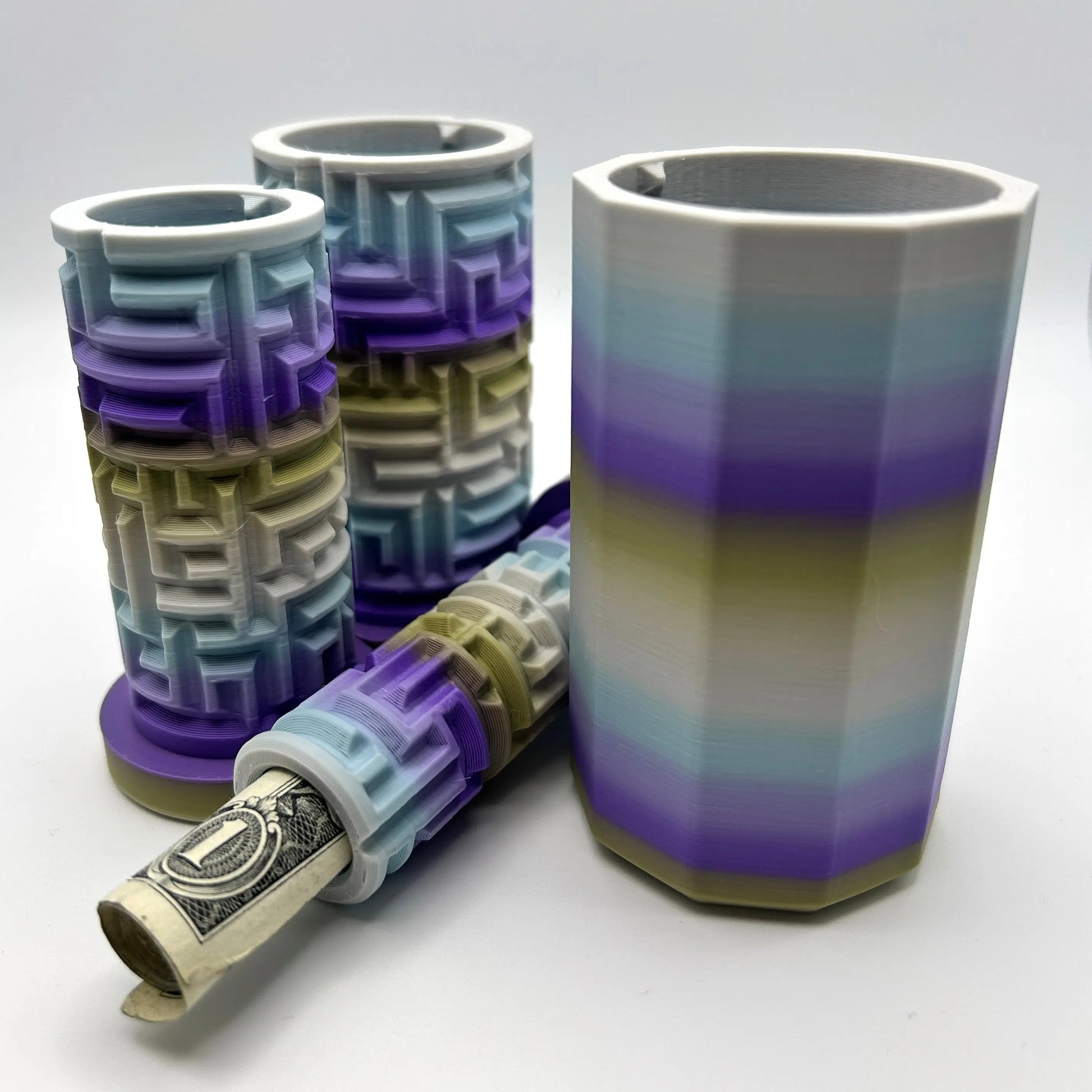 Mellow Vibes 3D Printed Nested Maze Puzzle Box (Matte/Chalky Texture) Made by Em 3D