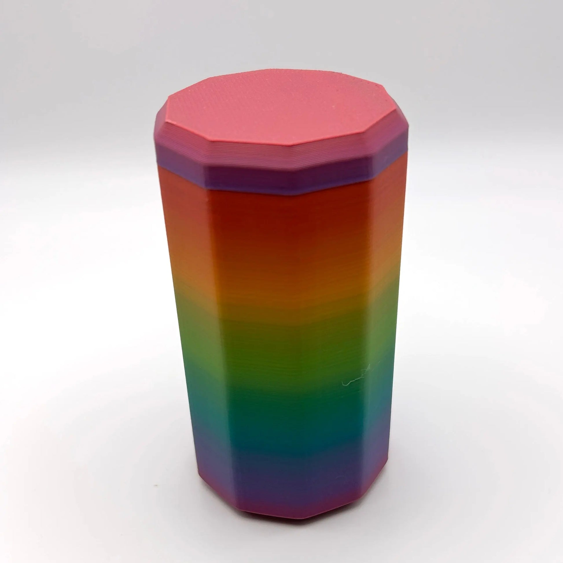 Moody Rainbow 3D Printed Nested Maze Puzzle Box (Matte/Chalky Texture) Made by Em