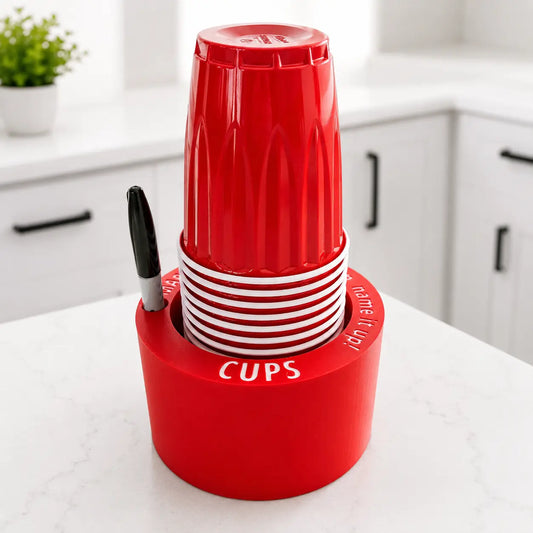 Party Cup Holder with Marker Slot | Reusable Solo Cup Organizer MadebyEm3D