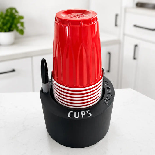 Party Cup Holder with Marker Slot | Reusable Solo Cup Organizer MadebyEm3D