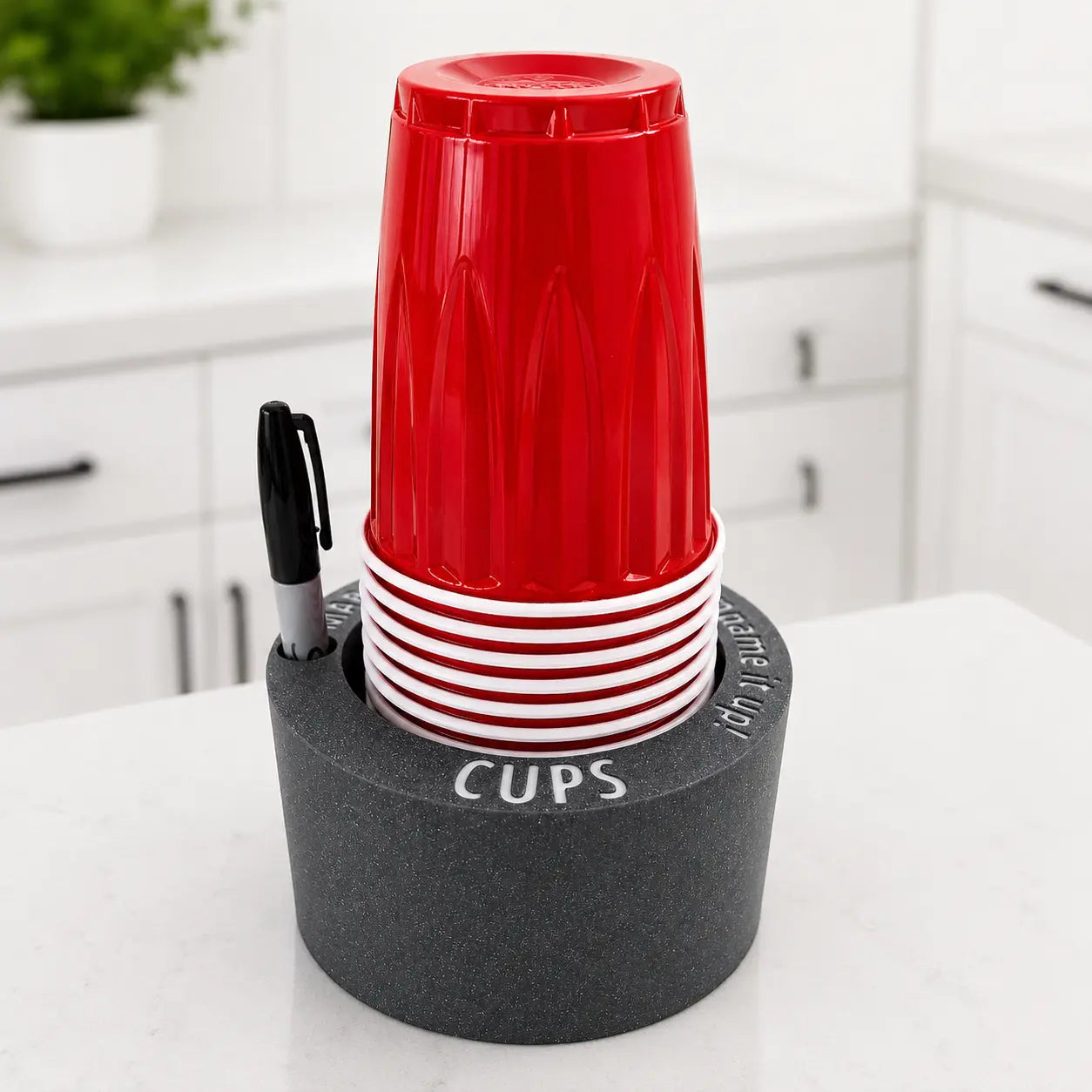Party Cup Holder with Marker Slot | Reusable Solo Cup Organizer MadebyEm3D
