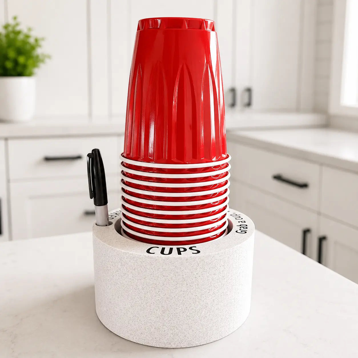 Party Cup Holder with Marker Slot | Reusable Solo Cup Organizer MadebyEm3D