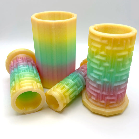 Pastel Rainbow Elixir 3D Printed Nested Maze Puzzle Box Made by Em