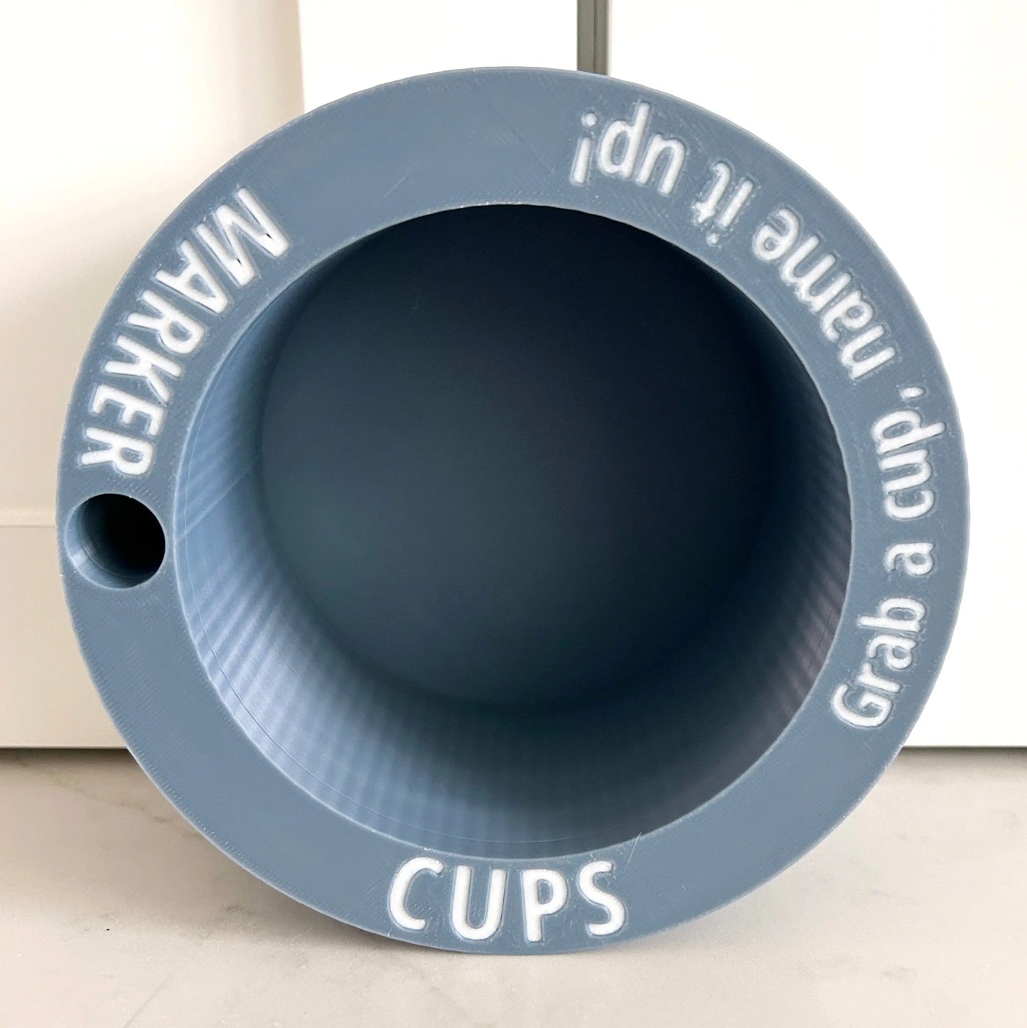 Reusable Cup Holder with Marker Slot (Write Names on Cups) - MadebyEm3D