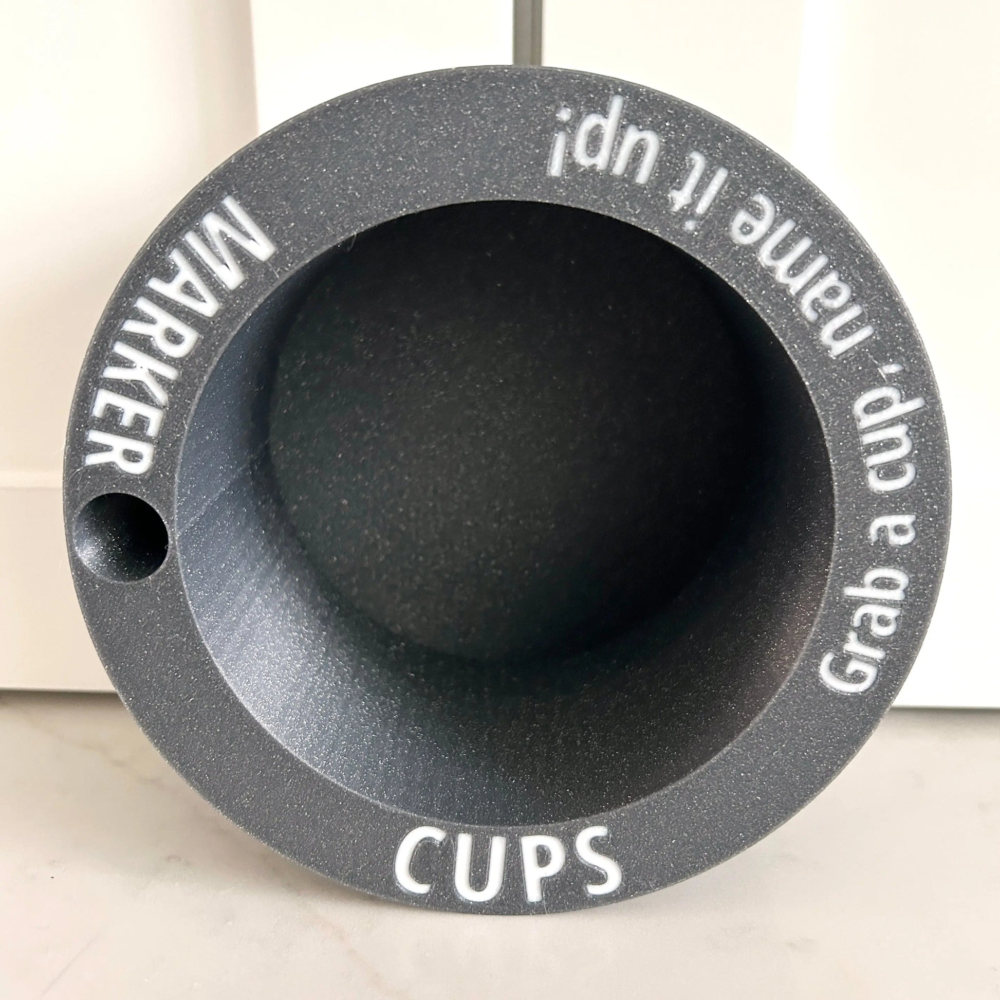 Reusable Cup Holder with Marker Slot (Write Names on Cups) - MadebyEm3D