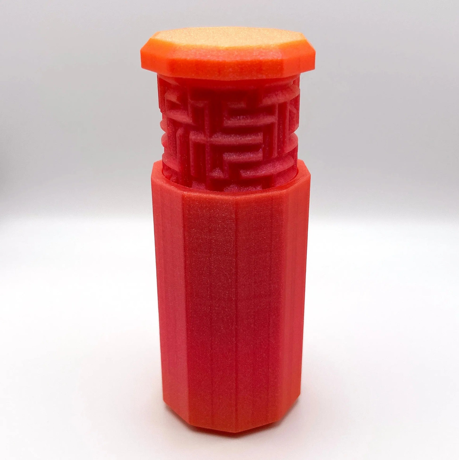 Sunrise Ombre 3D Printed Nested Maze Puzzle Box (Shades of Orange & Pink) Made by Em