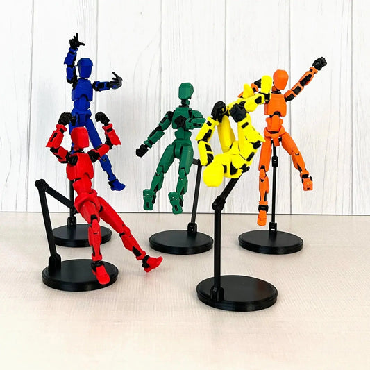 Yellow Dummy 13 | DIY Poseable Action Figure Kit | 3D Printed Toy Gift MadebyEm3D