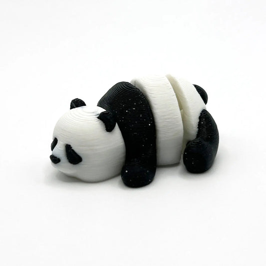 side view of a small 3D printed panda