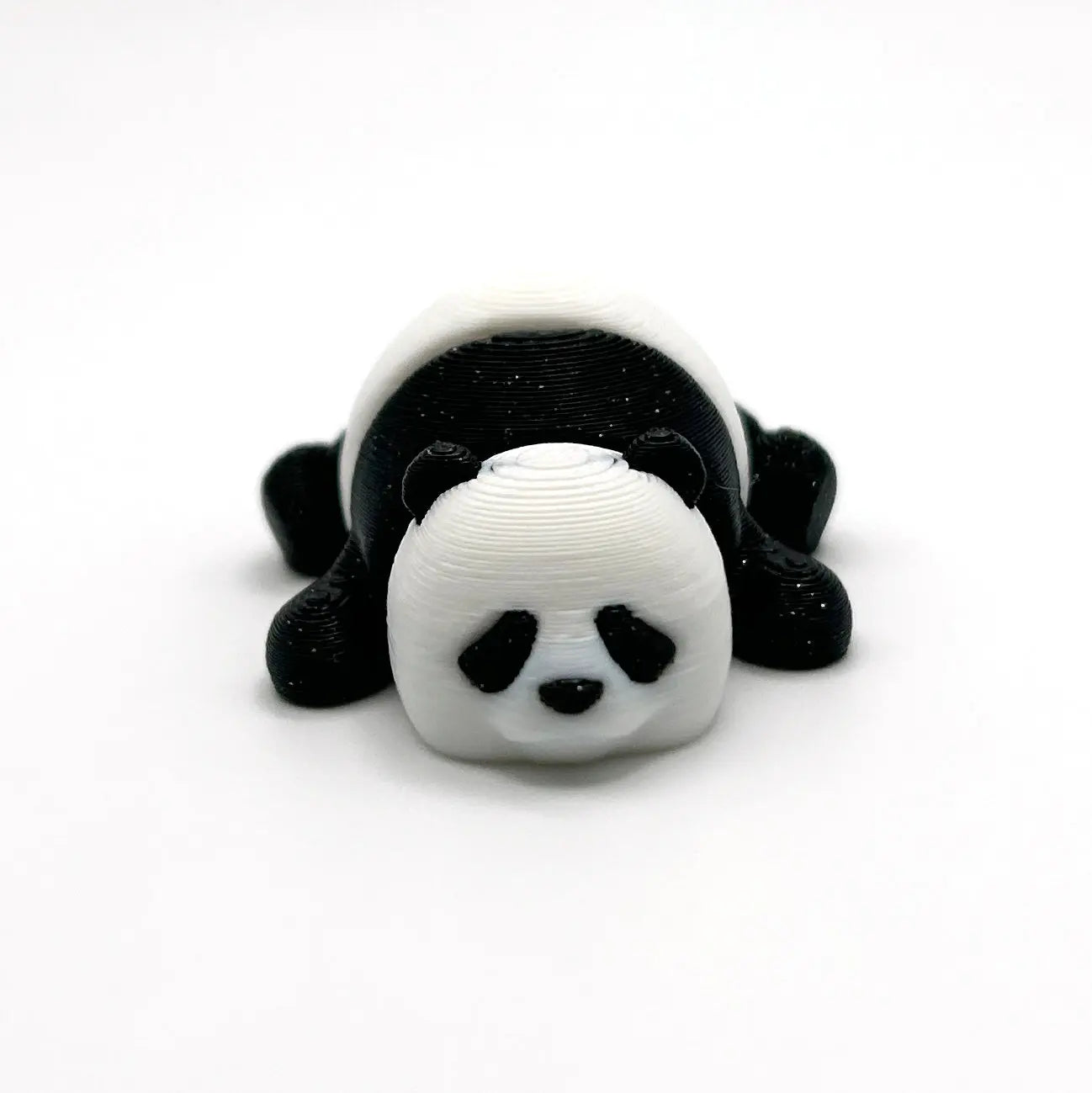 front view of a small 3D printed panda