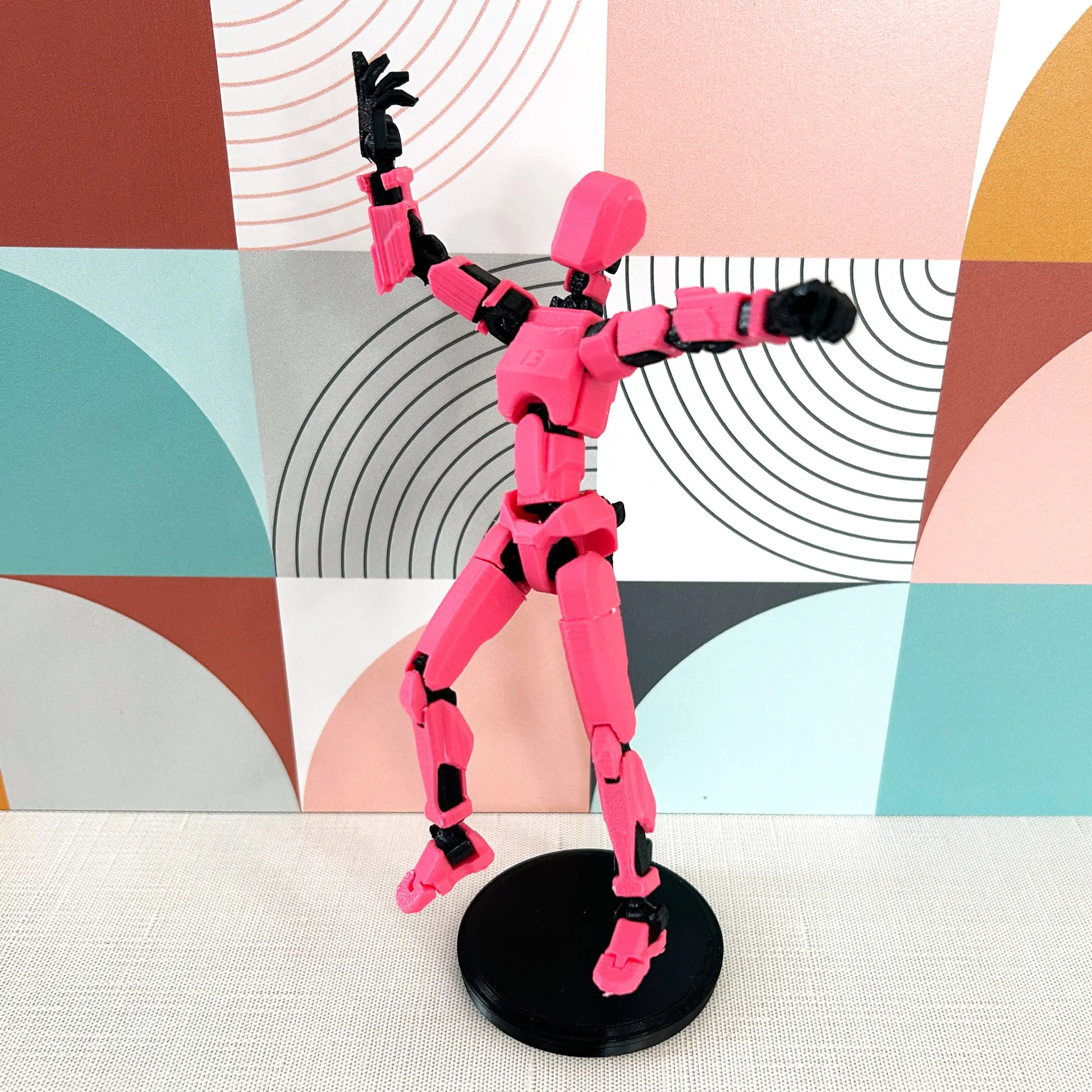 pink dummy 13 3D printed action figure